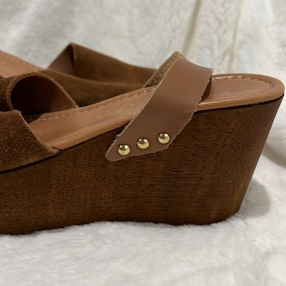 196. Seychelles leather and suede platform sandals size 8 - Picture 3 of 7